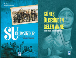 This combination photo shows the covers of the Turkish editions of Hamid Hesam’s books “Immigrant from the Land of the Sun” and “Water Never Dies”. 