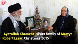 Ayatollah Khamenei visits family of Martyr Robert Lazar, christmas 2015