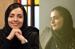 A combination photo shows Iranian filmmakers Elaheh Nobakht and Negin Ahmadi.