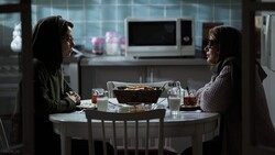 Shadi Karamrudi and Tannaz Tabatabai act in a scene from “Without Her” directed by Arian Vazirdaftari.