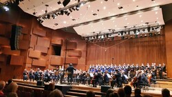 Zagreb Philharmonic Orchestra performs the symphonic poem “Zarathustra Spitama” at the Vatroslav Lisinski Concert Hall on March 4, 2022, to celebrate the 30th anniversary of diplomatic relations betwe