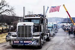 Canadian inspired American truckers reach Washington 