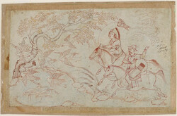 Two horsemen hunting with falcons, Isfahan, Iran, Safavid period, 1640s Charles Lang Freer Endowment