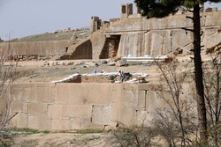 Archaeologists carve special drainage to shield royal bas-relief in Persepolis
