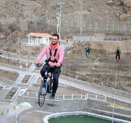 Site for high-wire cycling inaugurated in northwest Iran