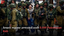 Israeli regime arrested over 9000 Palestinian kids