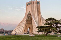 A view of Borj-e Azadi (Azadi Tower), which is widely known as the most iconic landmark of the Iranian capital.