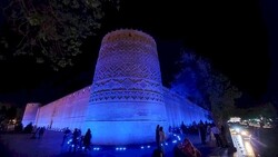 18th-century citadel lights up in blue drawing attention to people with autism