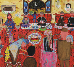 An untitled painting by the 13-year-old Iranian girl, Zahra Jamshidi, received a president of the Japan Foundation award at the Kanagawa Biennial World Children’s Art Exhibition in Japan.
