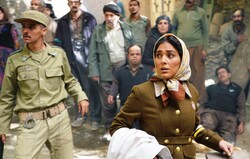 Hoda Zeinolabedin acts in a scene from “Zalava” directed by Arsalan Amiri.