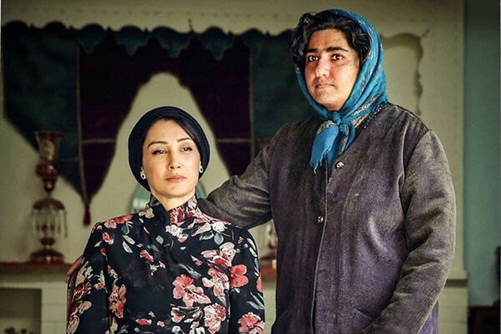 Hedyeh Tehrani and Baran Kowsari act in a scene from “The Majority” directed by Mohsen Qarai.
