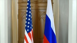 U.S. and Russian flags