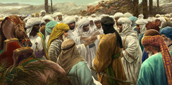 One of the paintings from Hassan Ruholamin’s collection “Ghadir Oath of Allegiance”.