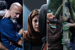 A combination photo shows scenes of Iranian movies in the lineup of the 79th Venice International Film Festival.