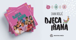 A poster for Croatian adventurer Ivan Dogic’s pictorial book “Children of Iran” (“Djeca Irana”).