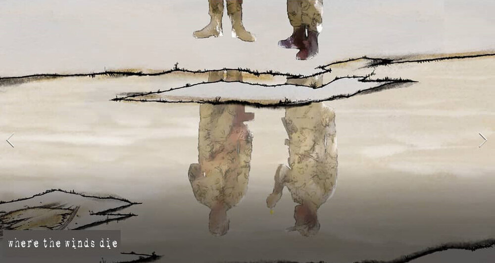 A scene from Iranian director Pejman Alipur’s animated film “Where the Winds Die” about Iraq’s chemical attack on the Iranian town of Sardasht in 1987.