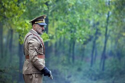 Mohsen Tanabandeh acts in a scene from the Iranian film “World War III” directed by Hooman Seyyedi. 