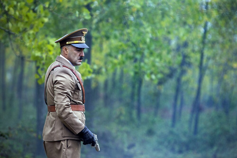 Mohsen Tanabandeh acts in a scene from the Iranian film “World War III” directed by Hooman Seyyedi.