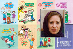 This combination photo shows translator Maryam Meftahi and her Persian rendition of the series “And Then It Happened”.