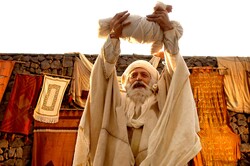 Alireza Shojanuri acts in a scene from “Muhammad, the Messenger of God”.