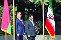 Balarussian PM is welcomed by Iran's VP