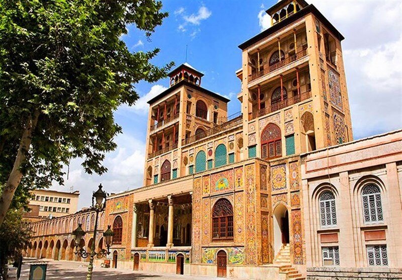 Collection of antique metalwork on view at Golestan Palace