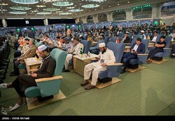 A file photo shows reciters attending the 36th International Quran Competition at Tehran’s Imam Khomeini Mosalla on April 11, 2019. (Tasnim/Vahid Ahmadi)