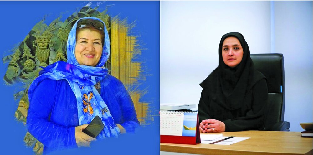 A combination photo shows Iranian cineastes Puran Derakhshandeh and Elaheh Tahai.
