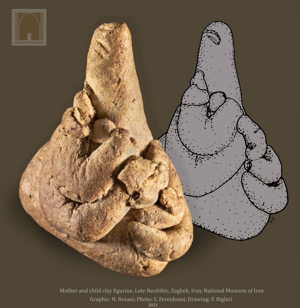 Tehran museum exhibits 7,000-year-old mother and child figurine to mark Women's Day