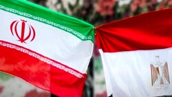 flags of Iran and Egypt