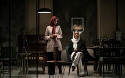 Pardis Purabedini and Mitra Hajjar act in a scene from “Motherless”.