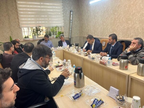 A Syrian cultural delegation meets the organizers of Iran’s International Resistance Film Festival in Tehran on January 24, 2023.