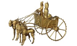 Model chariot in gold from the Oxus Treasure, Achaemenid Empire, Iran, 5th century BC
