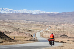 Scenic ribbon of road through Iran’s Zagros Mountains.