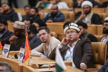 Overseas reciters attend the 39th International Quran Competition at the Islamic Summit Conference Hall in Tehran on February 18, 2023. (Mehr/Saeidreza Razavi)