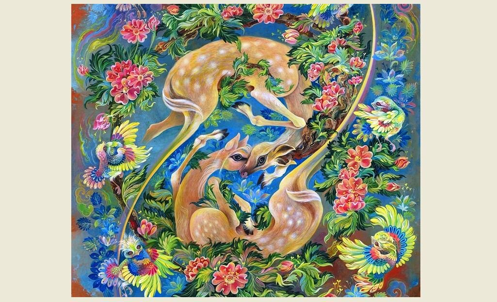 A Persian painting by Mehdi Farrokhi.