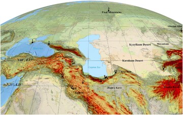 The study area and important Middle Paleolithic sites mentioned in the text. (Credit: PLOS ONE)