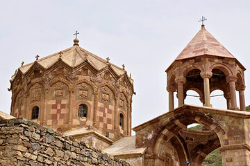 A view of Saint Stepanos Church, a UNESCO-designated mounument in northwest Iran
