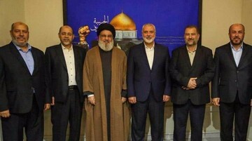 Palestinian resistance leaders meet the Hezbollah chief in Beirut