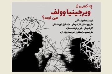 A poster for Iranian director Shirin Farkhondenejad’s performance of “Who’s Afraid of Virginia Woolf?”.