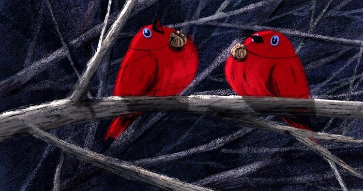 “The Red Fire” by Mona Abdollah Shahi.