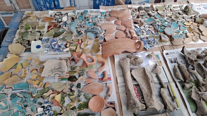 Ancient relics discovered on construction site in northern Iran
