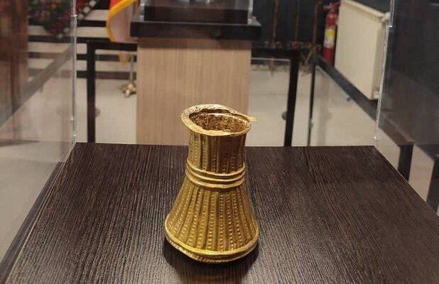 Iron Age golden vessel on show at Rasht museum