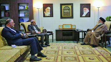 The IRIB chief meets Hezbollah secretary general