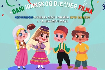 A poster for an Iranian children’s film festival organized in Sarajevo, Bosnia Herzegovina.