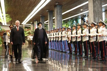 Cuban President Diaz-Canel welcomes Iran's Raisi