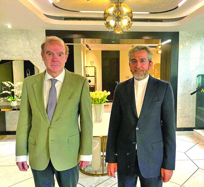 EU's Mora and Ira's Bagheri meet in Doha