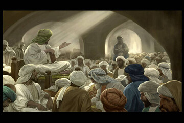 Hassan Ruholamin’s latest painting on Imam Baqir (AS).