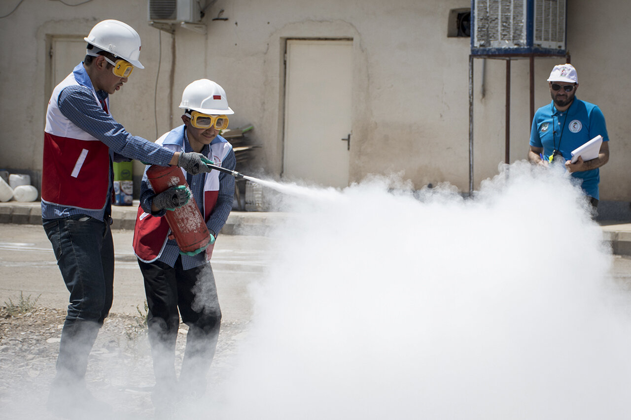 Students hold rescue, relief drill