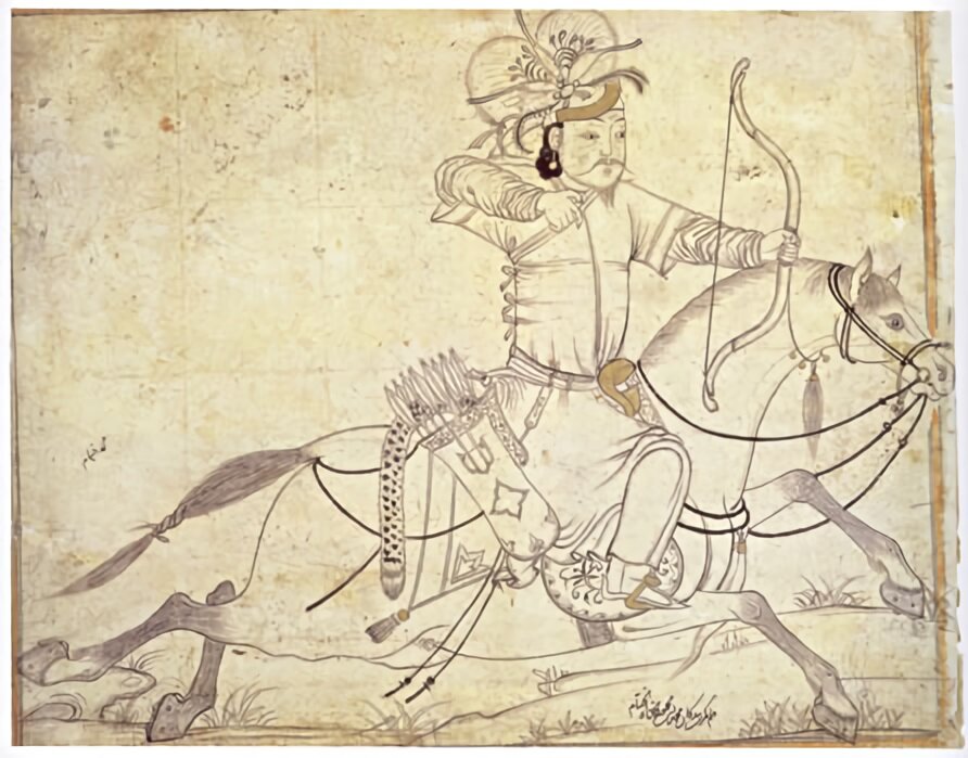 A Mongol horse archer of the 13th century.